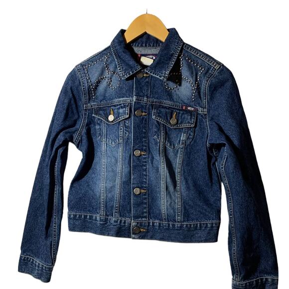 BONGO Jackets & Blazers - Vintage Bongo Denim Jean Jacket Stone Embellished Junior sz Med